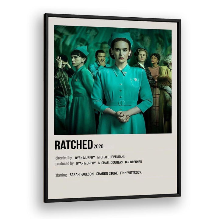 Ratched 2020 Movie Posters in Black Plain Frame