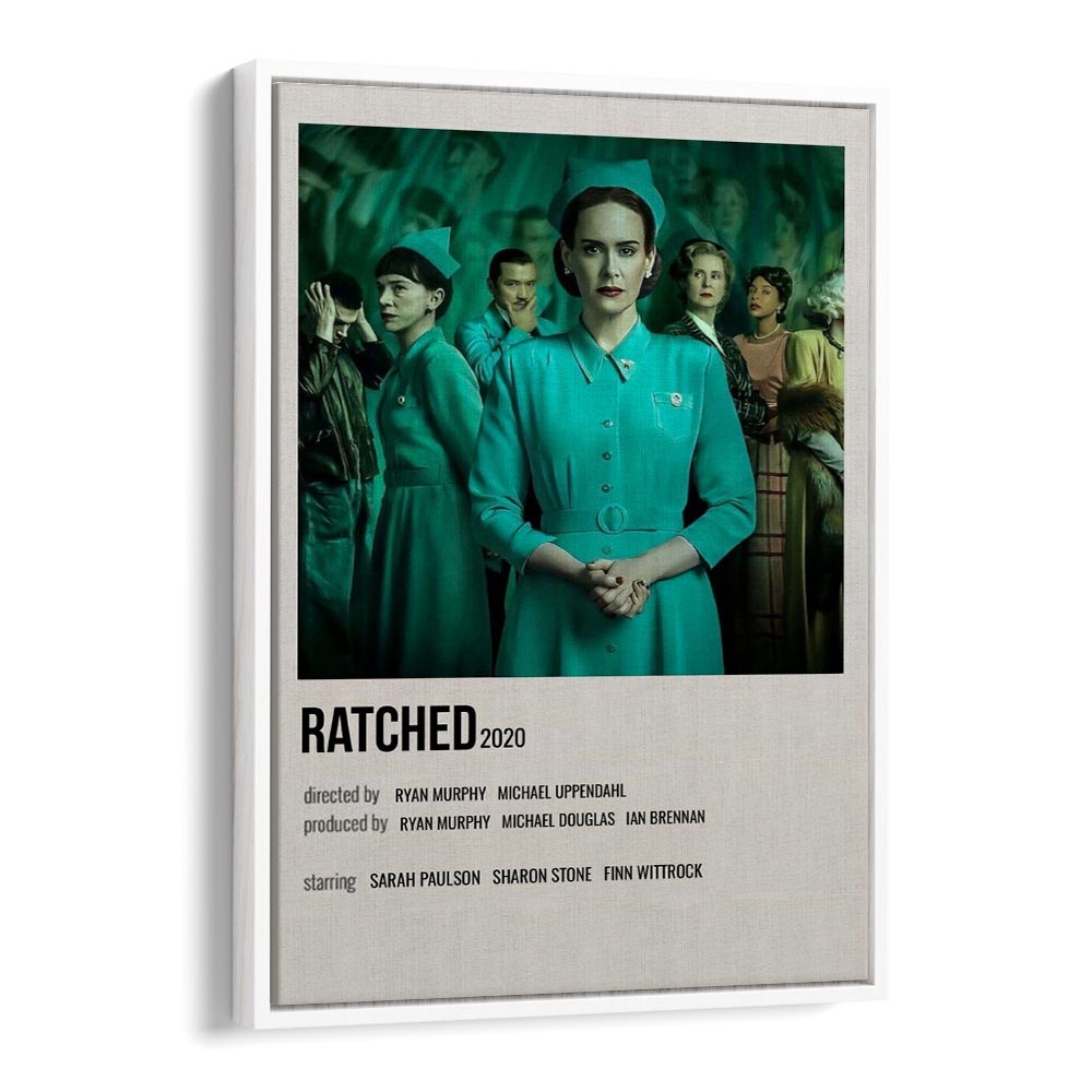 Ratched 2020 Movie Posters in White Floater Frame