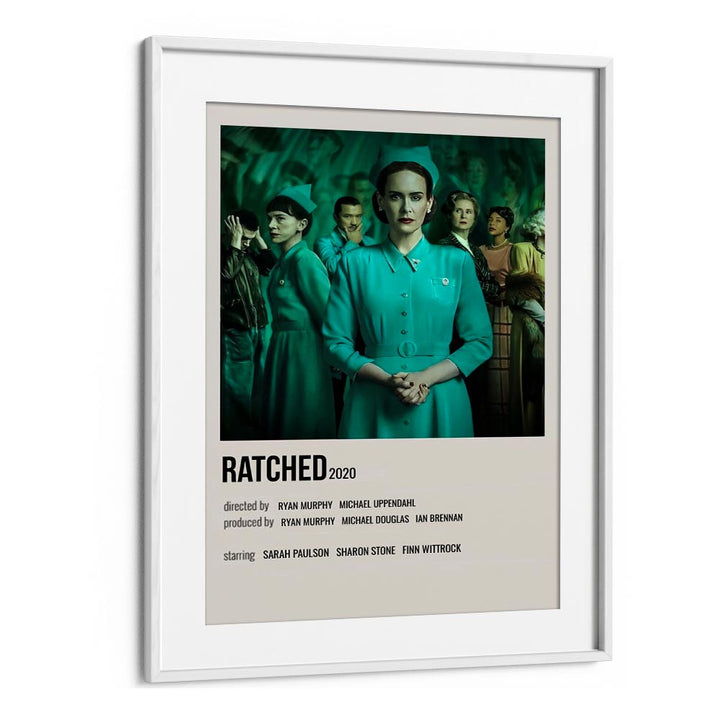 Ratched 2020 Movie Posters in White Frame With Mount