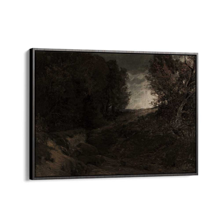 Ravensong Sonata Echoes Of Gothic Melancholy Gothic Art Prints in Black Floater Frame