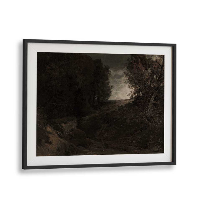 Ravensong Sonata Echoes Of Gothic Melancholy Gothic Art Prints in Black Frame With Mount