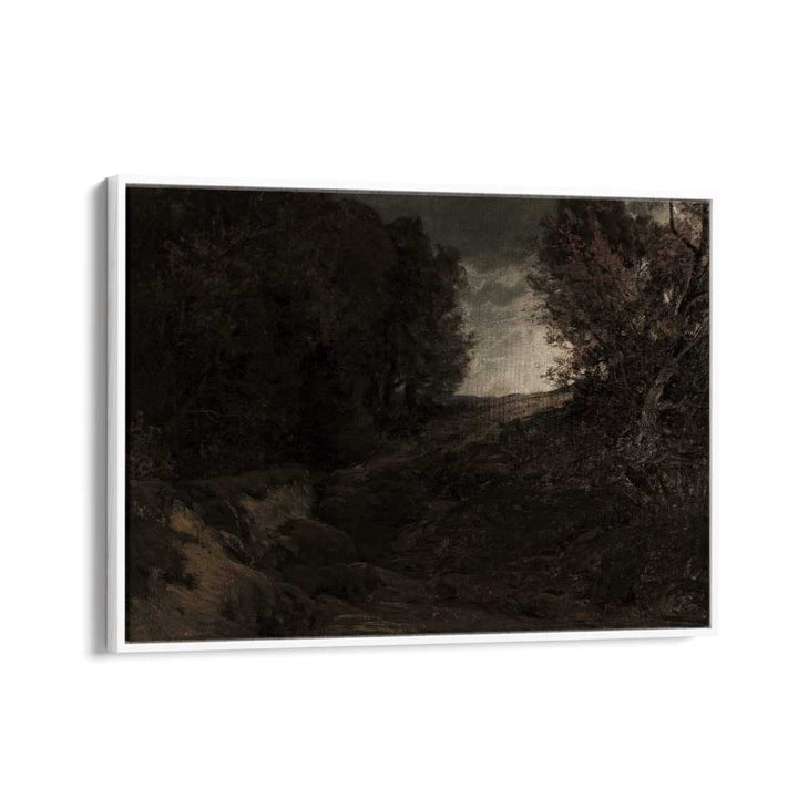 Ravensong Sonata Echoes Of Gothic Melancholy Gothic Art Prints in White Floater Frame