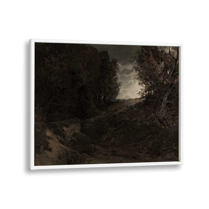 Ravensong Sonata Echoes Of Gothic Melancholy Gothic Art Prints in White Plain Frame