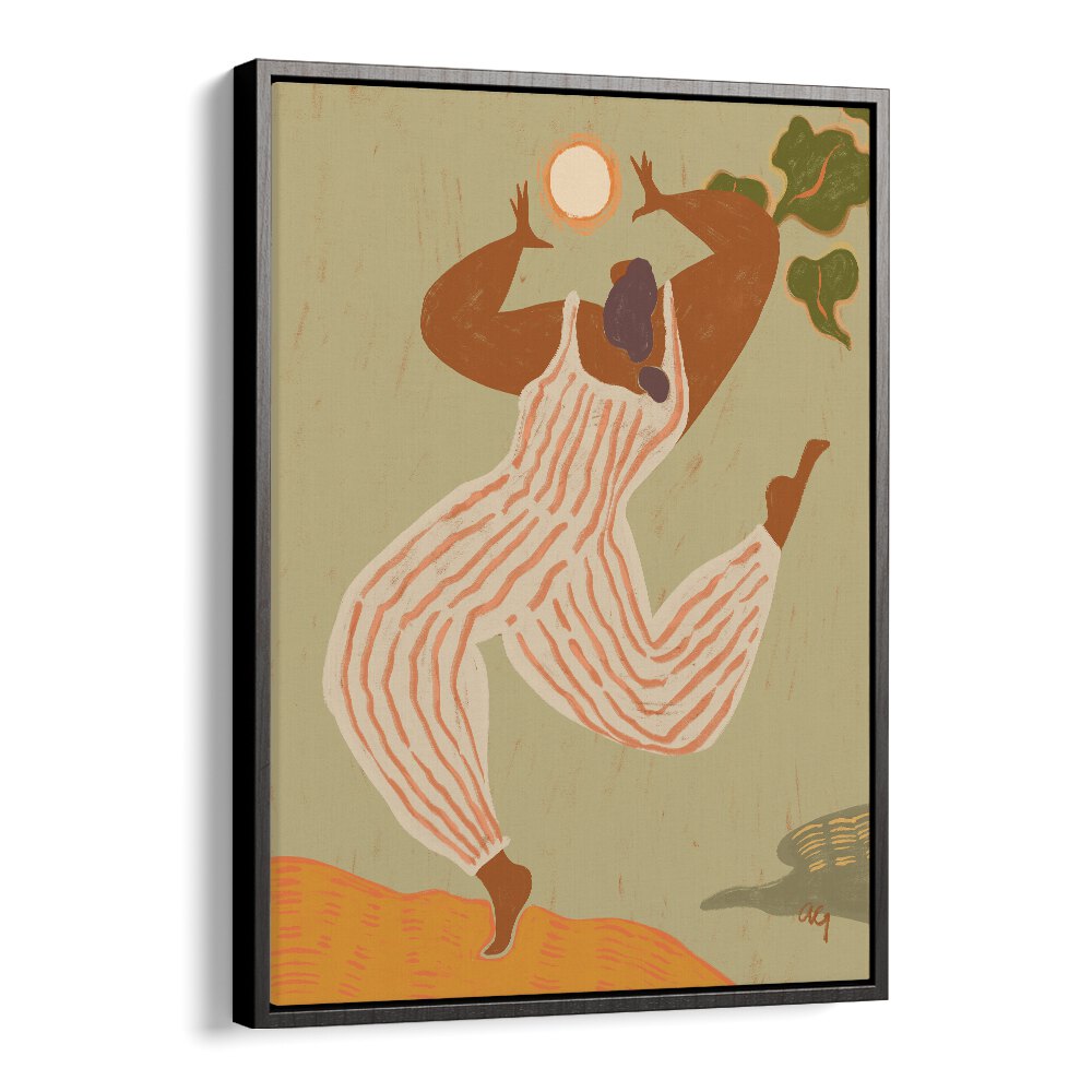 Reach For The Sun By Arty Guava Wall Art Prints in Black Floater Frame