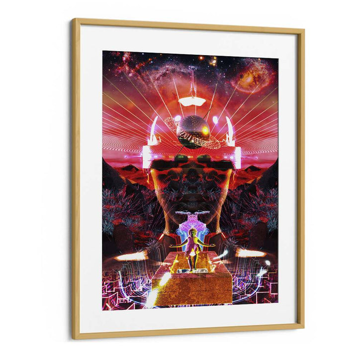 Rebirth By Cosmo Zach Surreal Art Prints Surrealism in Oak Wood Frame With Mount