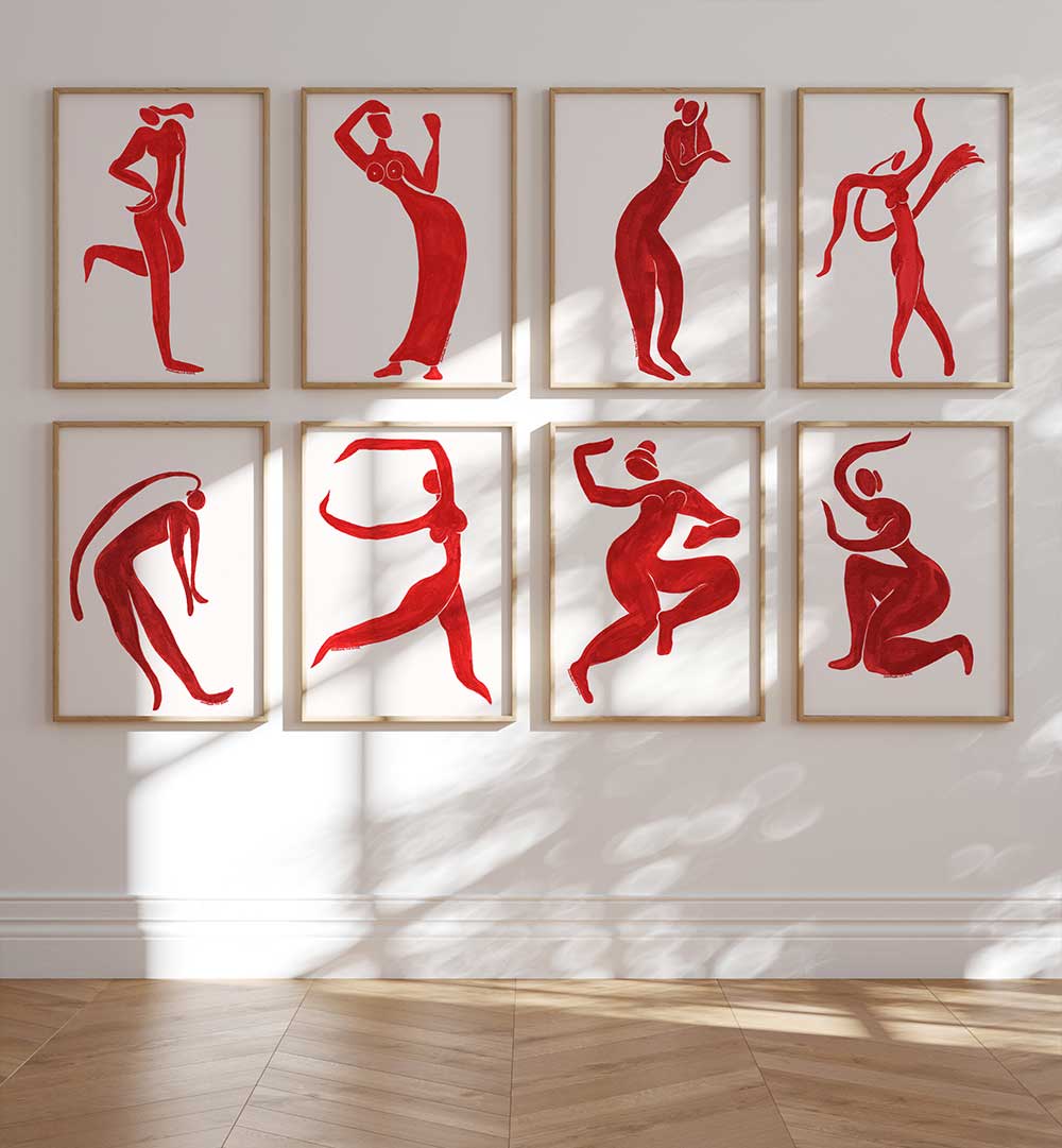 RED AURA GALLERY WALL , GALLERY WALLS & SETS