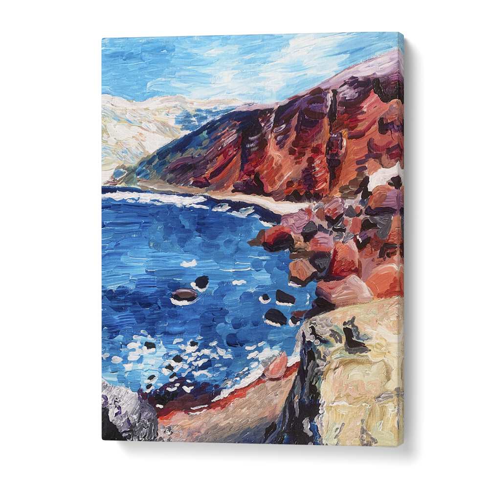 Red Sand Beach By Key And Sea Creative Art Print in Gallery Wrap