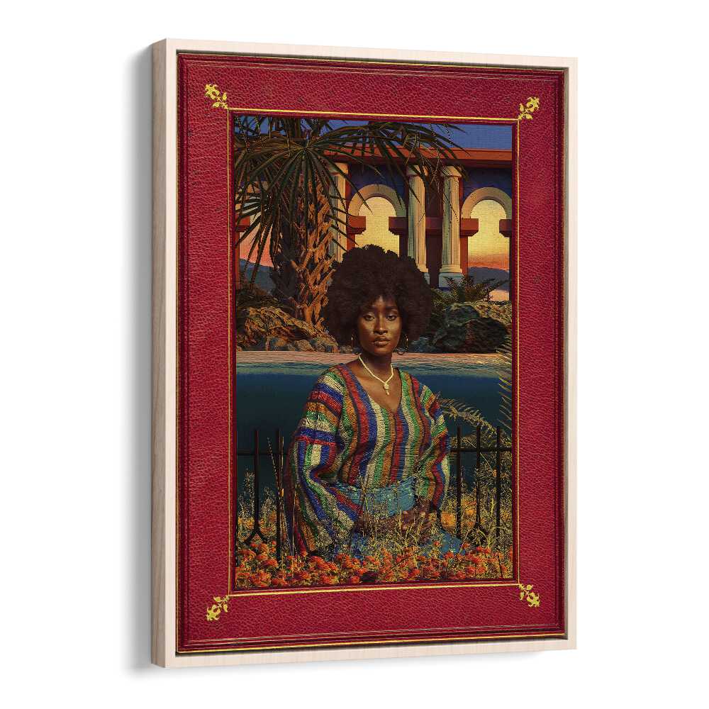 Regal By By Cosmo Zach Surreal Art Prints in Oak Wood Floater Frame