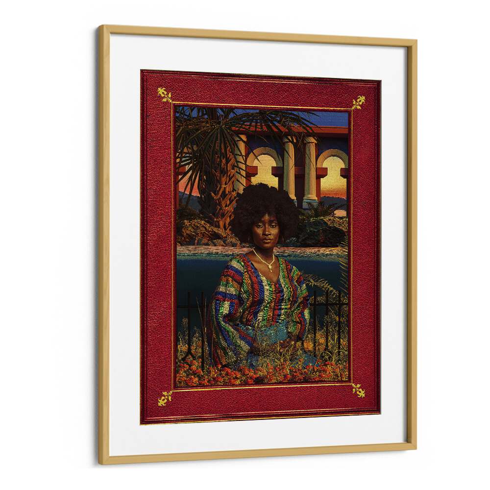 Regal By By Cosmo Zach Surreal Art Prints in Oak Wood Frame With Mount