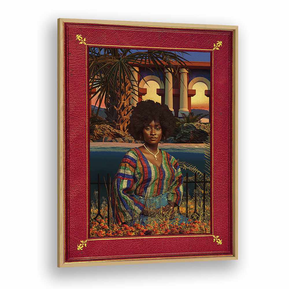 Regal By By Cosmo Zach Surreal Art Prints in Oak Wood Plain Frame