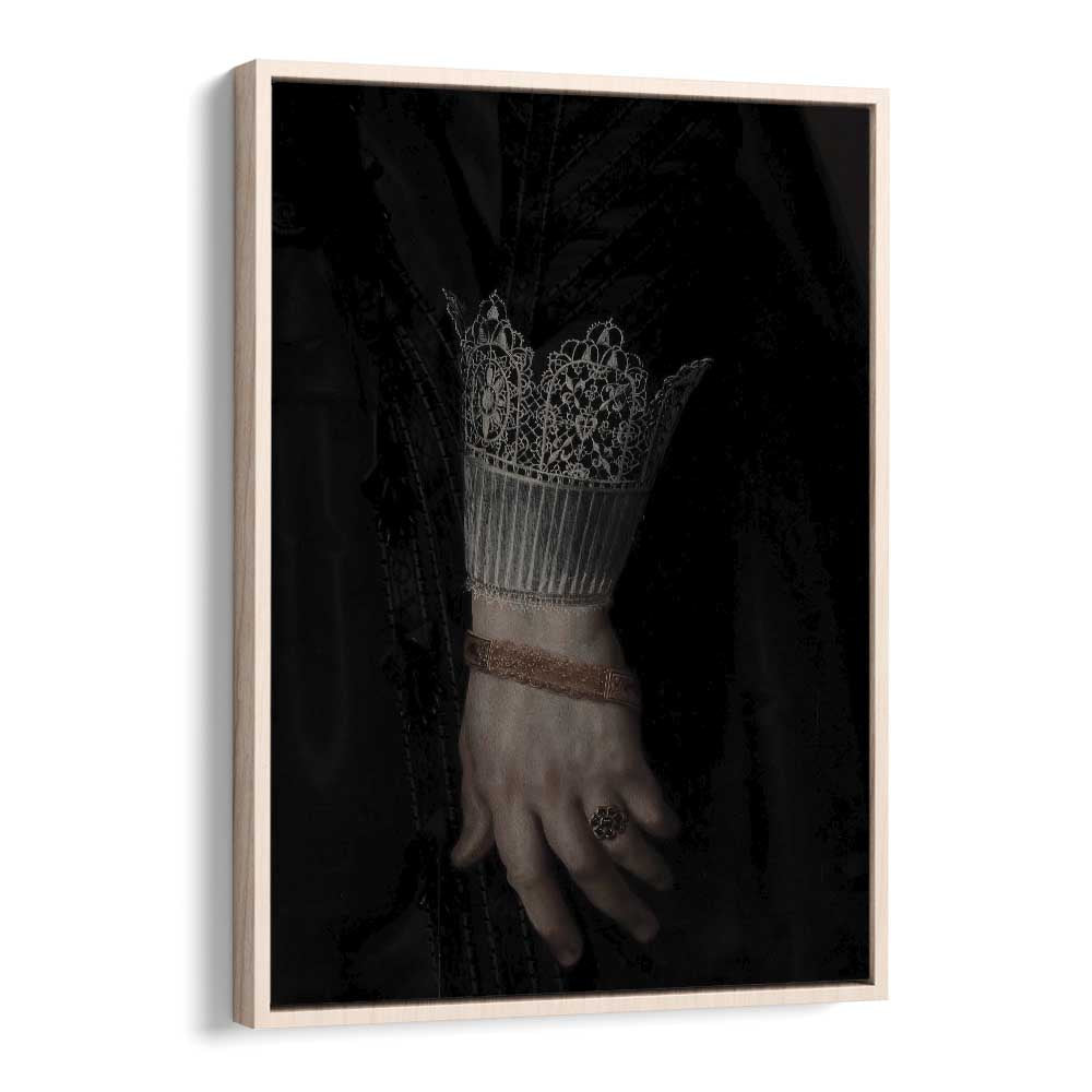 Regal Grasp The Royal Gothic Hand Gothic Art Prints in Oak Wood Floater Frame