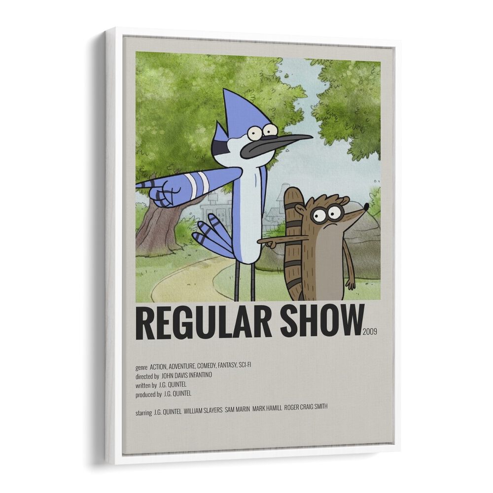 Regular Show Movie Posters in White Floater Frame