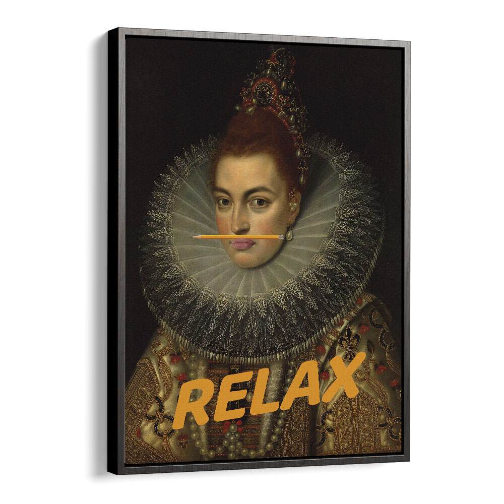 Relax by the Art Concept Altered Art Prints in Black Floater Frame