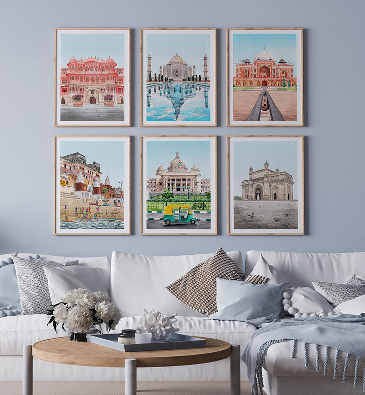 HERITAGE TRAILS SET , SET OF 6 PAINTINGS