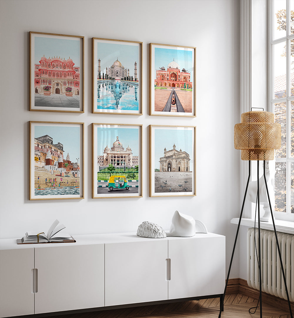 HERITAGE TRAILS SET , SET OF 6 PAINTINGS