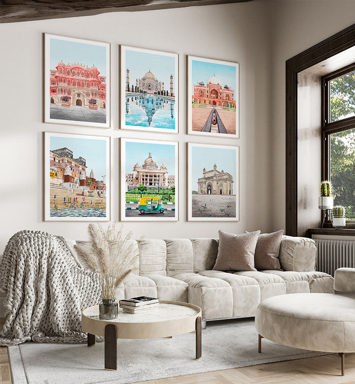 HERITAGE TRAILS SET , SET OF 6 PAINTINGS