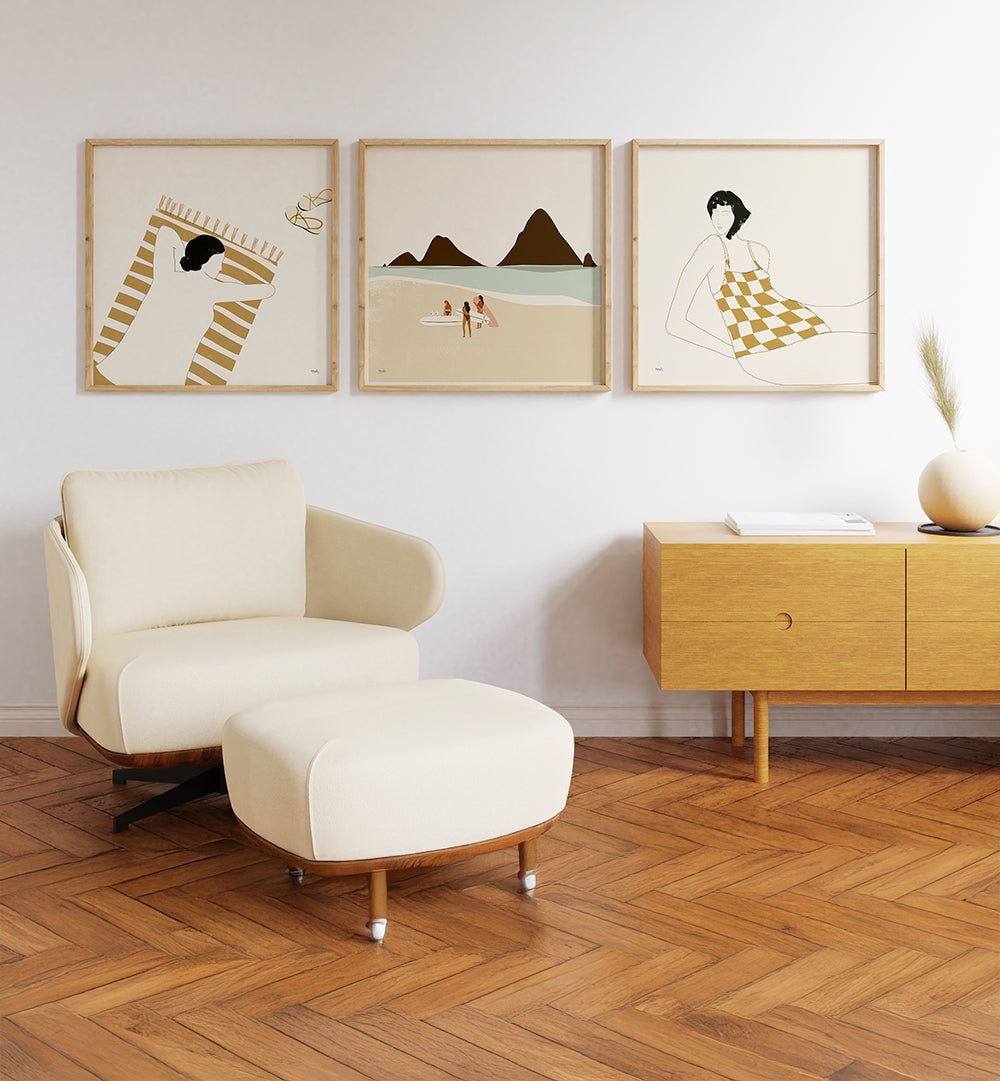 ENDLESS SUMMERS SET , SET OF 3 PAINTINGS