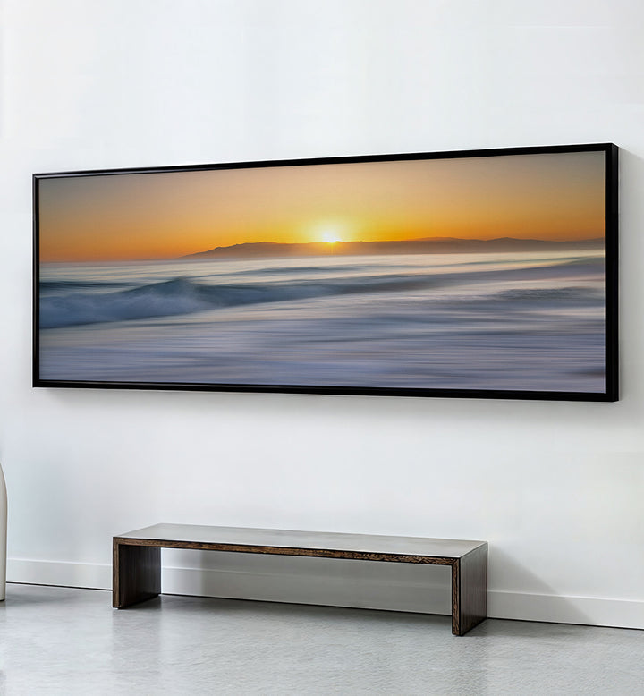 ALMADRABA BEACH AT SUNSET , PANORAMIC ART