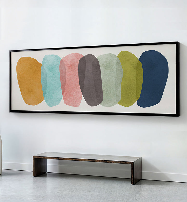 COLORFUL OVALS DANCE , PANORAMIC ART