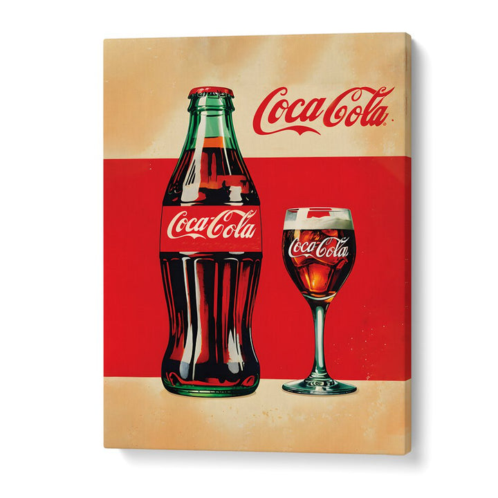 Retro Coca Cola Bottle Bar Posters Cafe Art Prints in Gallery Wrap