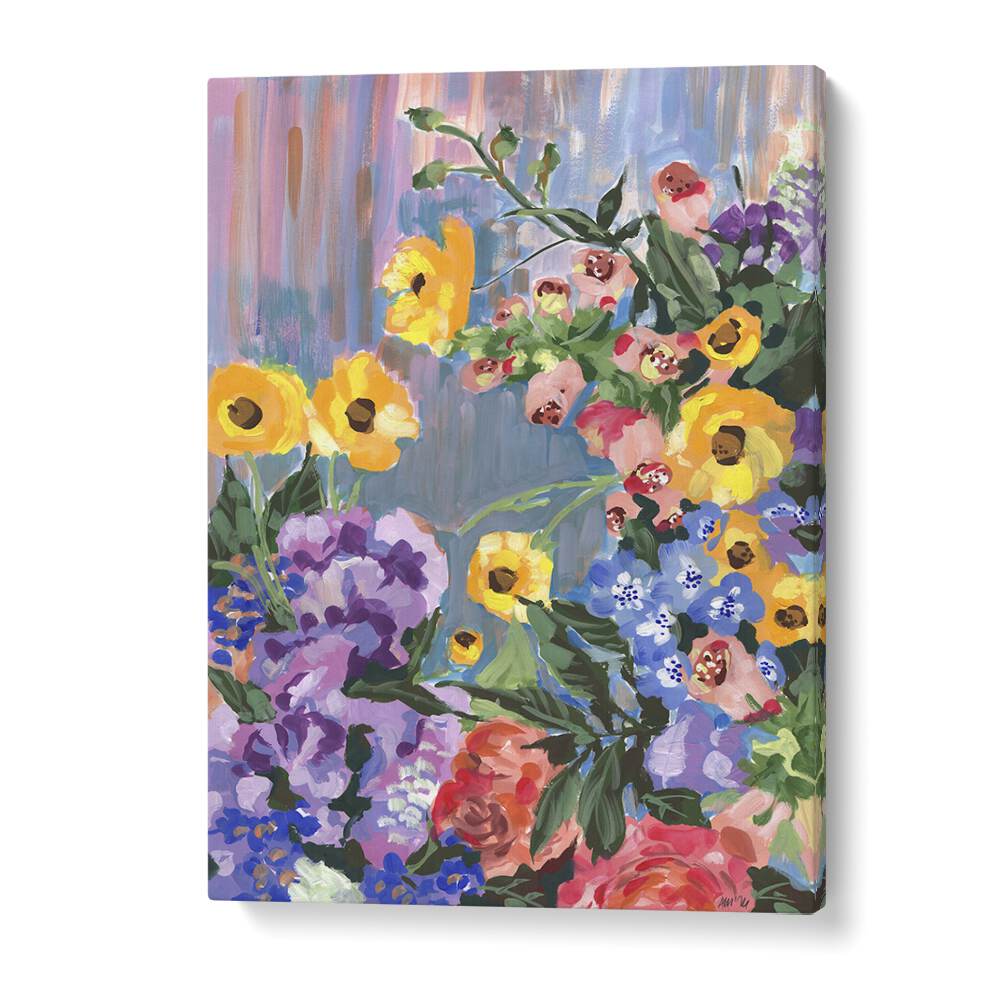 Retro Floral Bouquet By Ania Zwara Botanical Art Prints Floral Paintings in Gallery Wrap