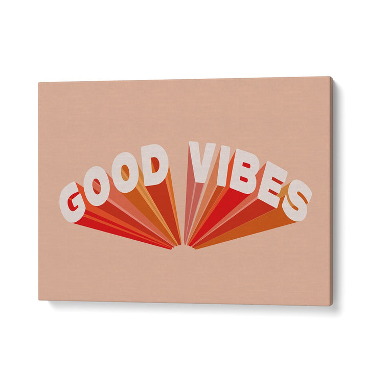 Retro Good Vibes ii Quotes and Typography Posters in Gallery Wrap