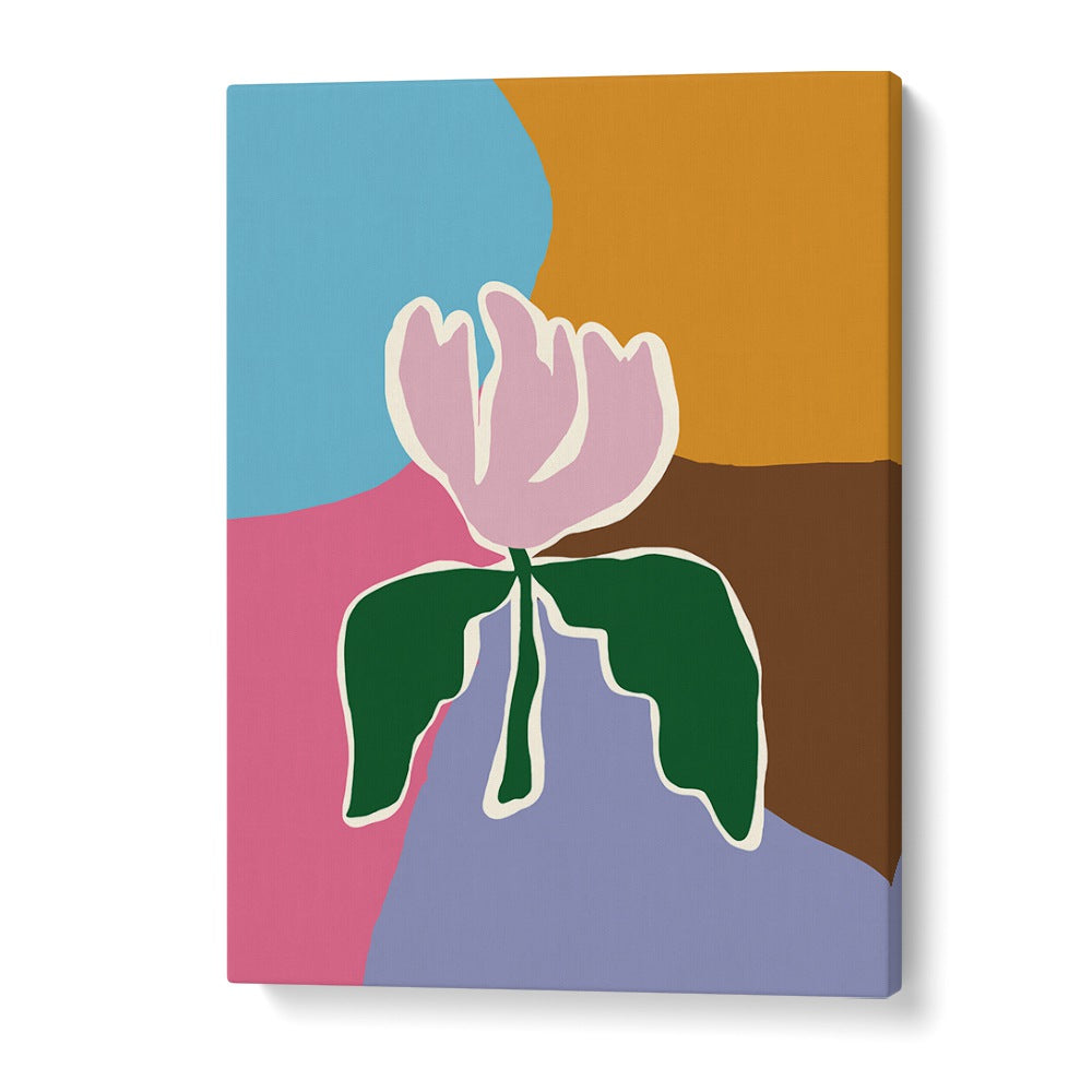 Retro Minimal Flower II by Miho Art Studio Botanical Art Prints Floral Paintings in Gallery Wrap