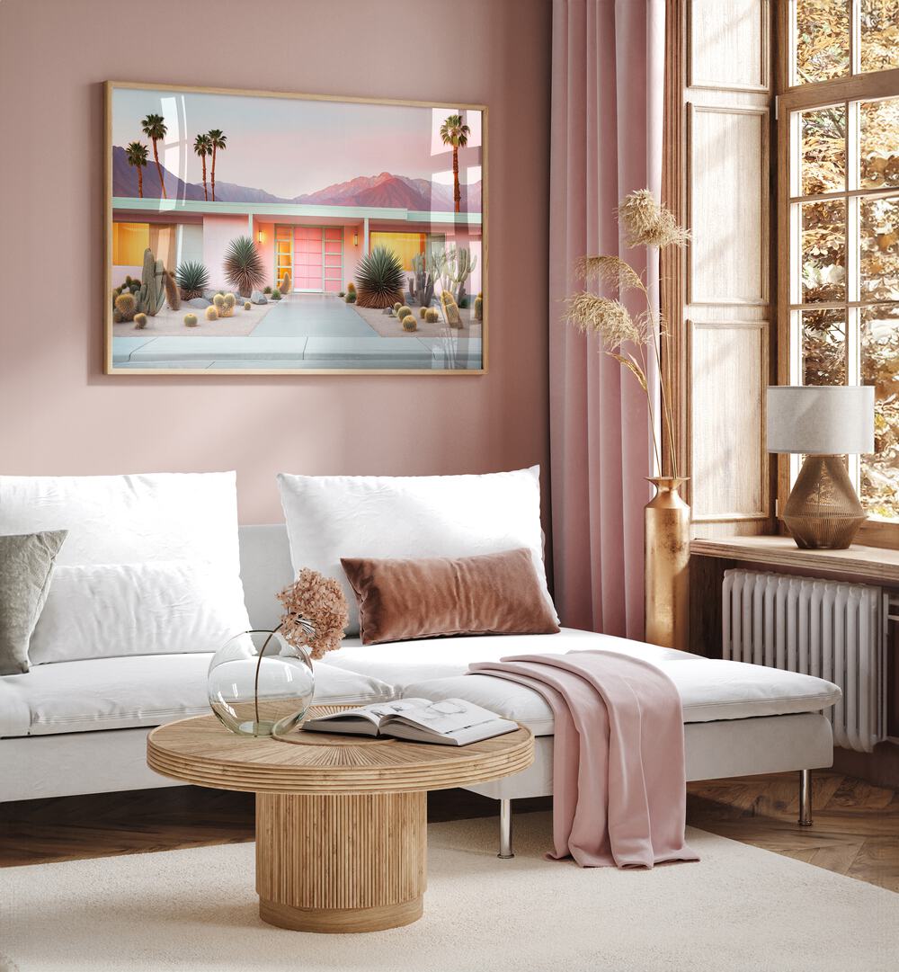 Vibrant RETRO PALM SPRINGS, BEACH PAINTINGS bring nostalgic charm to modern interiors, enhancing your decor with style.