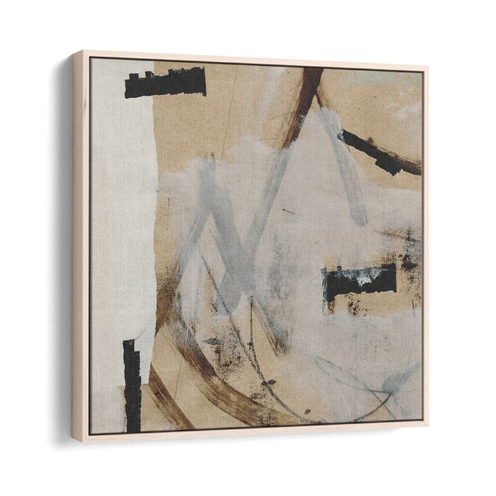 Reunion By Dan Hobday Abstract Art Abstract Paintings in Oak Wood Floater Frame