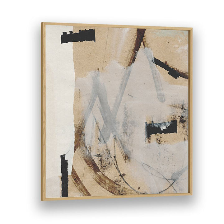 Reunion By Dan Hobday Abstract Art Abstract Paintings in Oak Wood Plain Frame