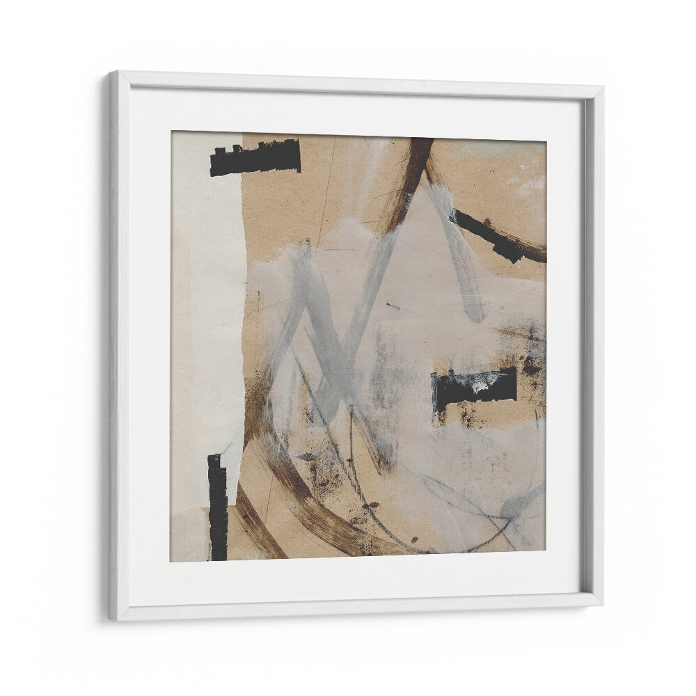 Reunion By Dan Hobday Abstract Art Abstract Paintings in White Frame With Mount