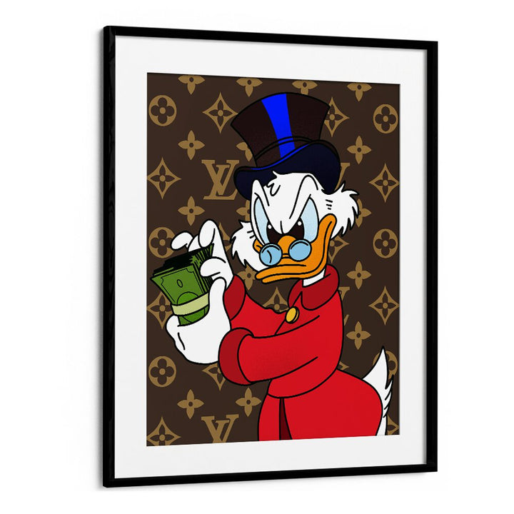 Riche Donald Comic Wall Art Comic Posters in Black Frame With Mount