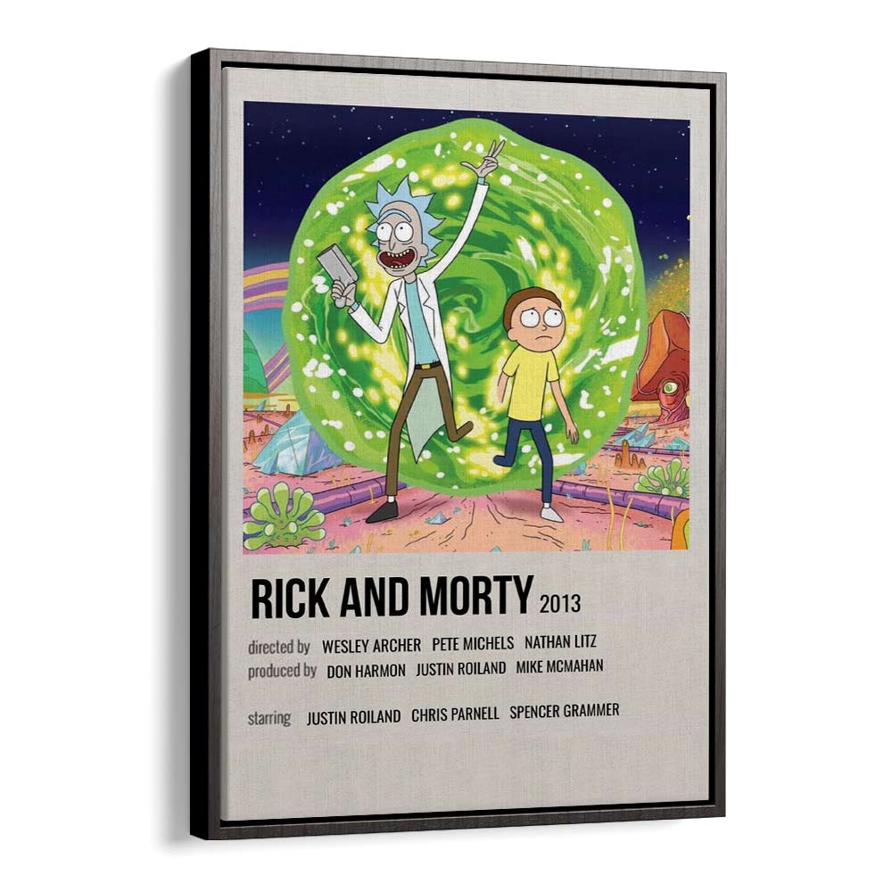Rick Morty 2013 i Movie Posters in Black Floater Frame