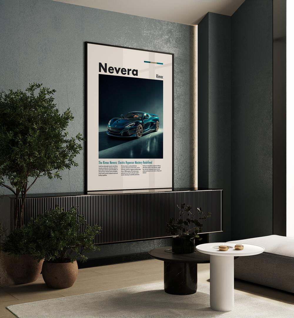 Transform your space with RIMAC NEVERA car posters, a stunning blend of automotive passion and artistic expression.