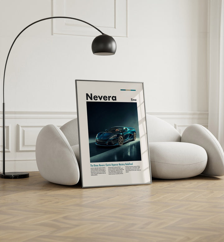 Stunning RIMAC NEVERA car posters enhance your space with automotive passion and artistic expression. Perfect for enthusiasts!