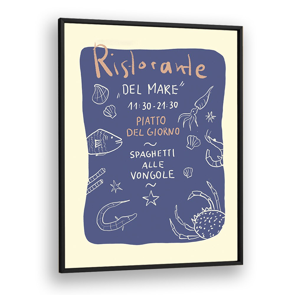 Ristorante Up by Studio Dolci Kitchen Posters in Black Plain Frame