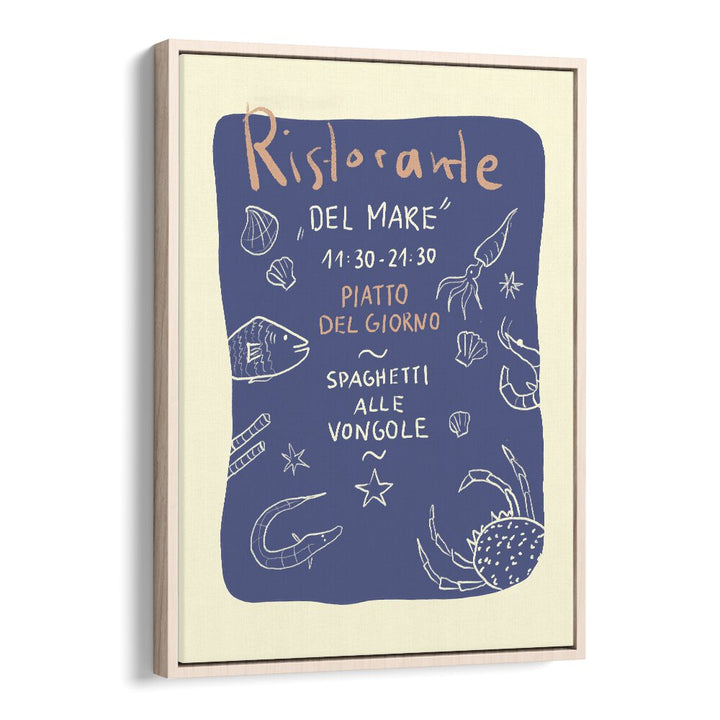 Ristorante Up by Studio Dolci Kitchen Posters in Oak Wood Floater Frame