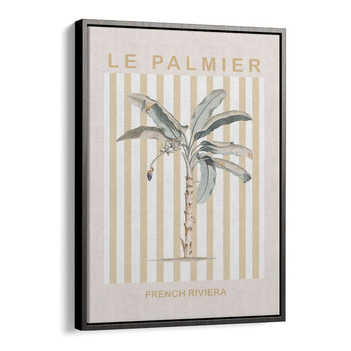 Riviera Plam Tree By Grace Digital Art Co Beach Prints in Black Floater Frame