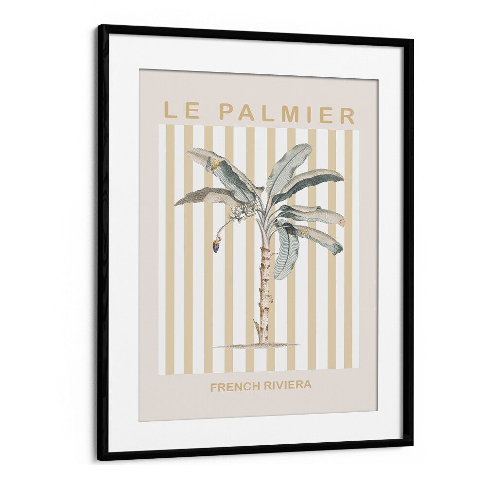 Riviera Plam Tree By Grace Digital Art Co Beach Prints in Black Frame With Mount