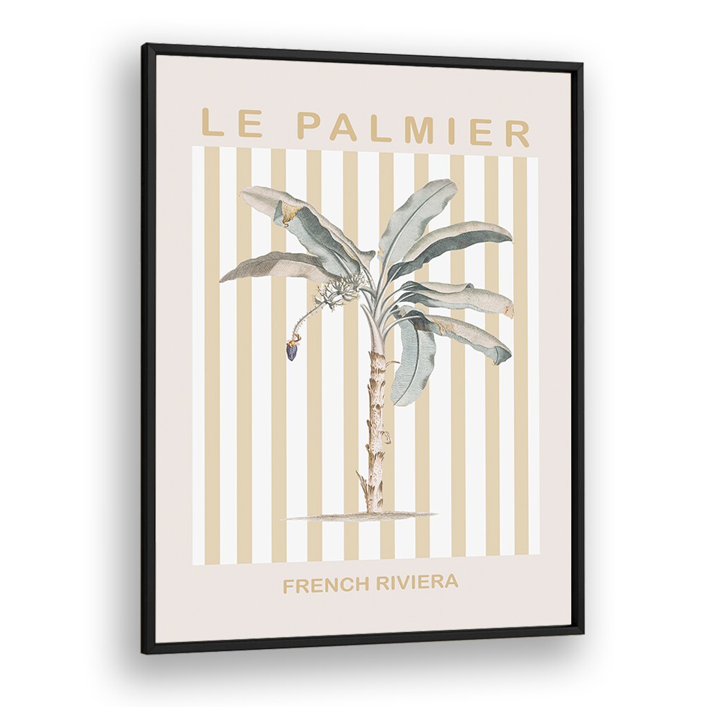 Riviera Plam Tree By Grace Digital Art Co Beach Prints in Black Plain Frame