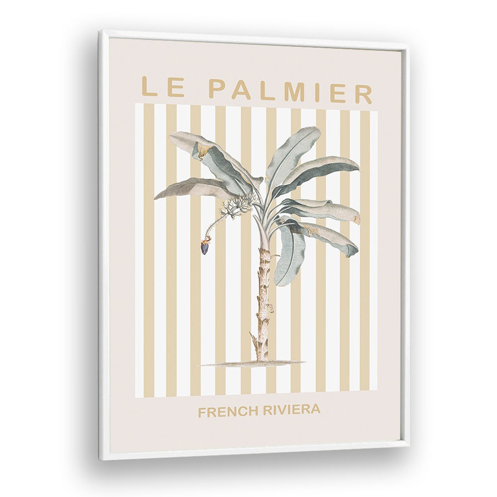 Riviera Plam Tree By Grace Digital Art Co Beach Prints in White Plain Frame