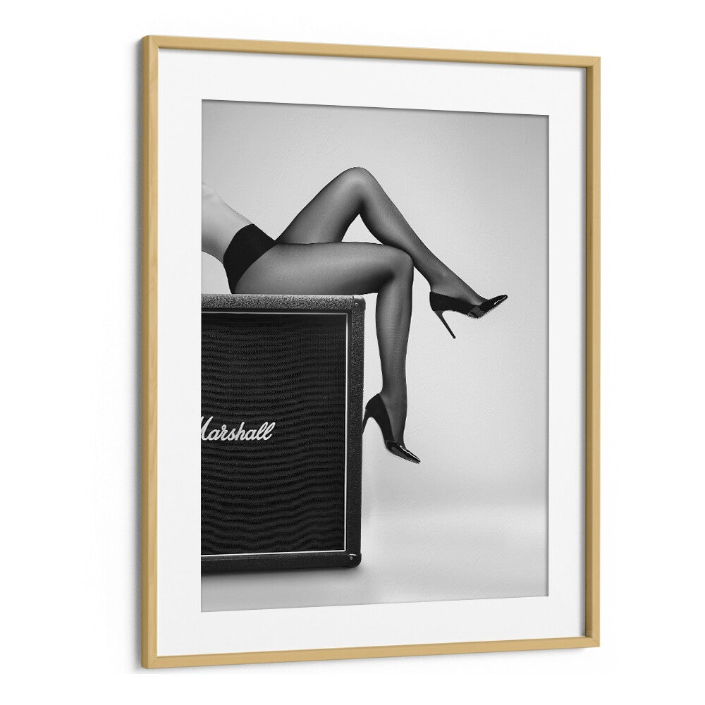 Rock N Legs by David Drake Fine Art Photography Fashion Photography in Oak Wood Frame With Mount