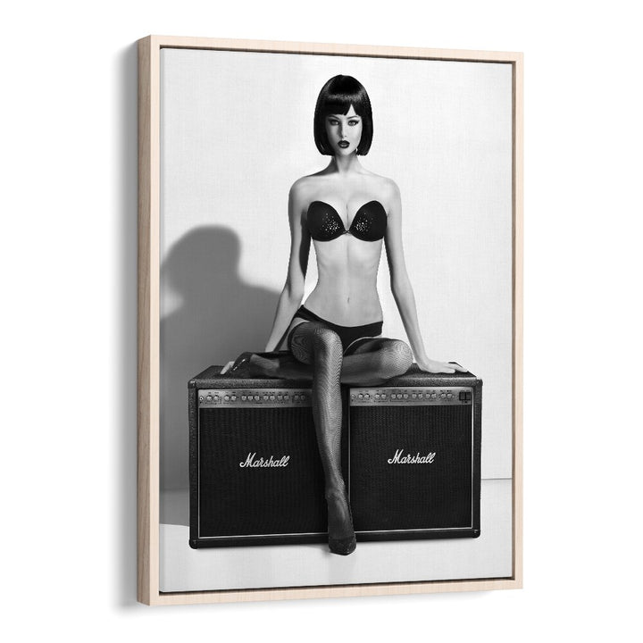 Rock This by David Drake Fine Art Photography Fashion Photography in Oak Wood Floater Frame