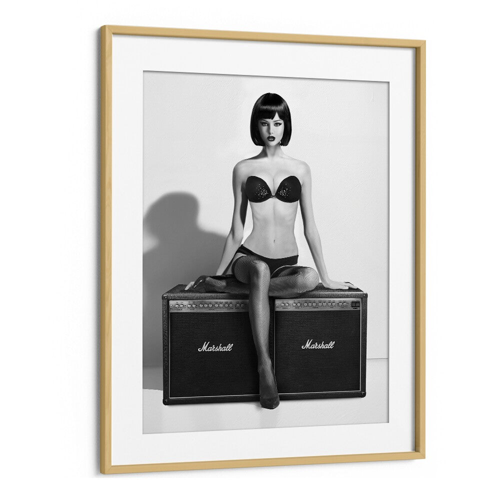 Rock This by David Drake Fine Art Photography Fashion Photography in Oak Wood Frame With Mount