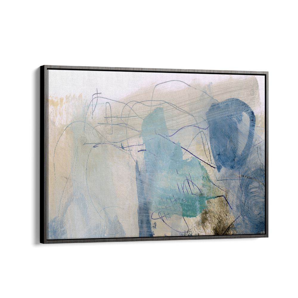 Rockpool By Dan Hobday Abstract Art Abstract Paintings in Black Floater Frame