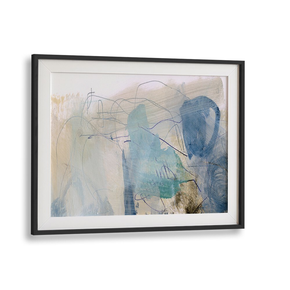 Rockpool By Dan Hobday Abstract Art Abstract Paintings in Black Frame With Mount