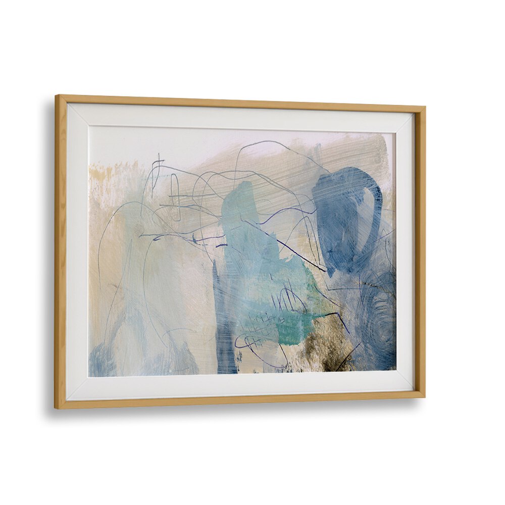 Rockpool By Dan Hobday Abstract Art Abstract Paintings in Oak Wood Frame With Mount