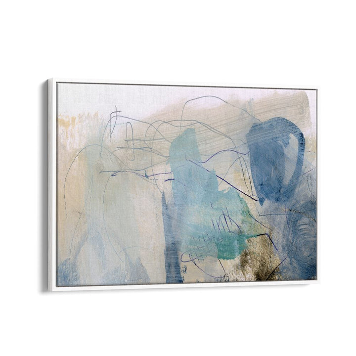 Rockpool By Dan Hobday Abstract Art Abstract Paintings in White Floater Frame