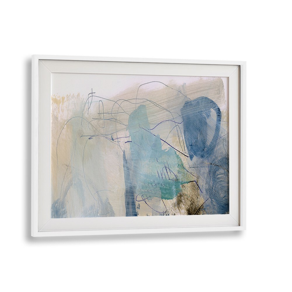 Rockpool By Dan Hobday Abstract Art Abstract Paintings in White Frame With Mount