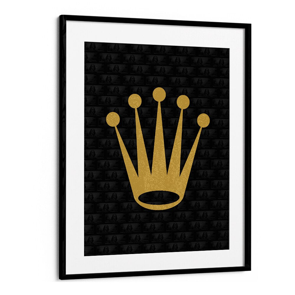 Rolex Crown Fashion Paintings Fashion Posters in Black Frame With Mount